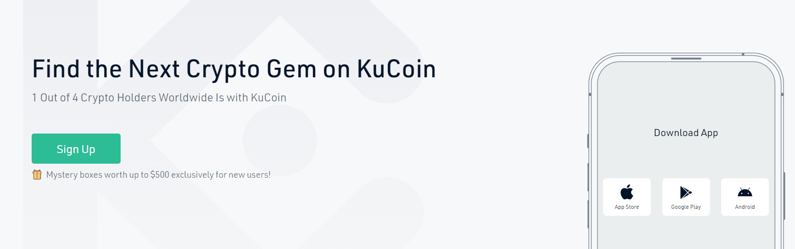 KuCoin homepage
