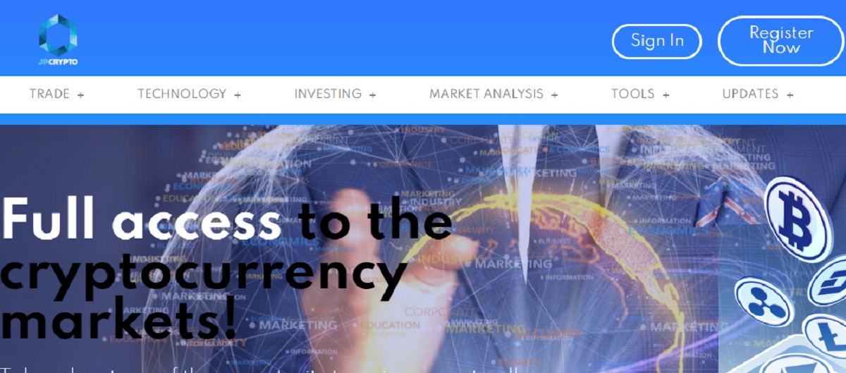 JP Crypto homepage