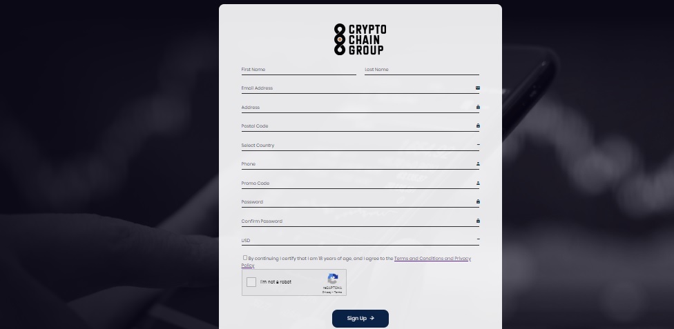 Crypto Chain Group registration