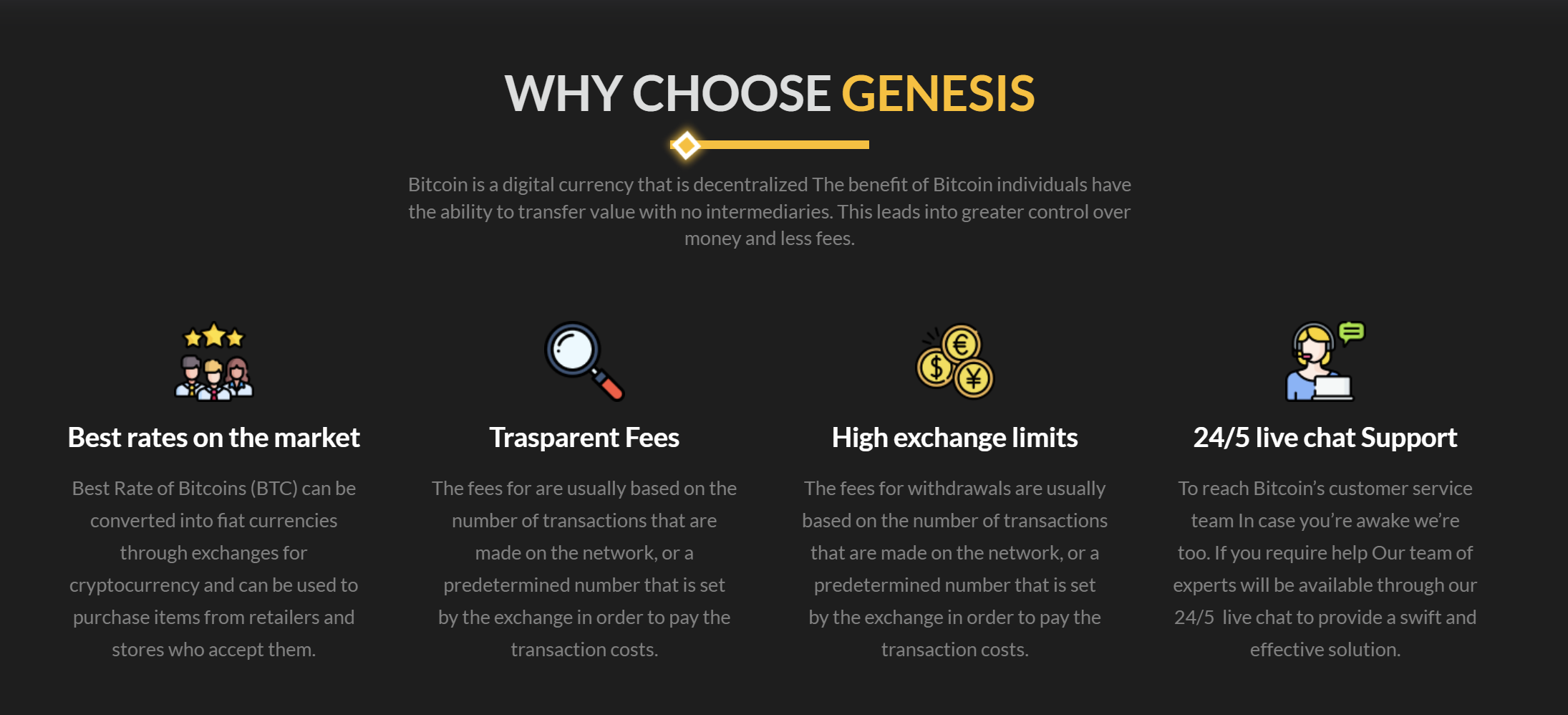 Genesis Exchange benefits